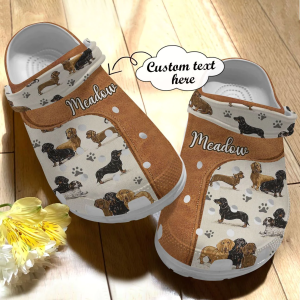 image 228, Special Water-Resistant And Breathable Custom Dog’s Name Dachshund Crocs, Fast Shipping!, Breathable, Special, Water-Resistant