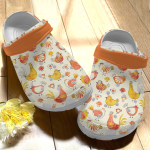 image 23 1, Lightweight Non-slip And Cute Orange Parents And Baby Chicken Pattern Crocs, Quick Delivery Available!, Cute, Non-slip