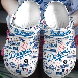 image 246, Durable Breathable And Water-Proof Los Angeles Team With Blue Color On The White Crocs, Fast Shipping!, Blue, Breathable, Durable, Water-proof, White