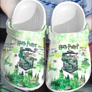 image 30, Unisex Fuzzy Slytherin House Green Crocs, Harry Potter Crocs For Fans, Fuzzy, Green, Unisex