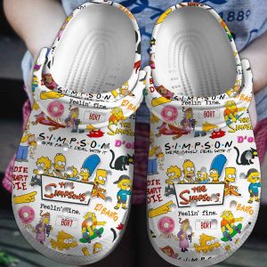 image 313, The Simpsons We’re Family, Deal With It Crocs, Cartoon Eye-catching Crocs, Movie-Inspired Crocs For Men & Women, Eye-catching, Unisex
