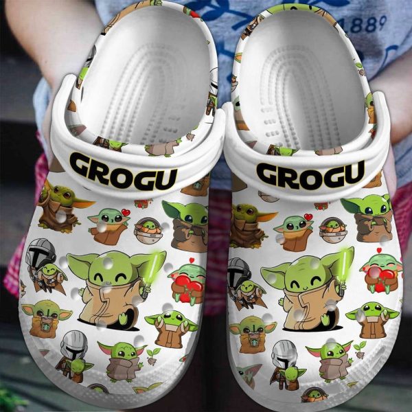 image 324, Cute Grogu Star Wars Crocs, Movie-Inspired Crocs Shoes, Comfortable Crocs For Adults, Adult, Cute