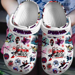image 344 600×600 1, Eye-catching Lightweight Marvel Spider-Man White Crocs, The Ideal Gift For Fans Of Marvel Studio, Eye-catching, White