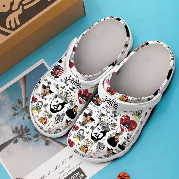 image 353, For Fans, Special Design Lightweight And Water-Resistant Singer Jelly Roll Crocs, Music Star Crocs, Quick Delivery Available!, Lightweight, Special, Water-Resistant