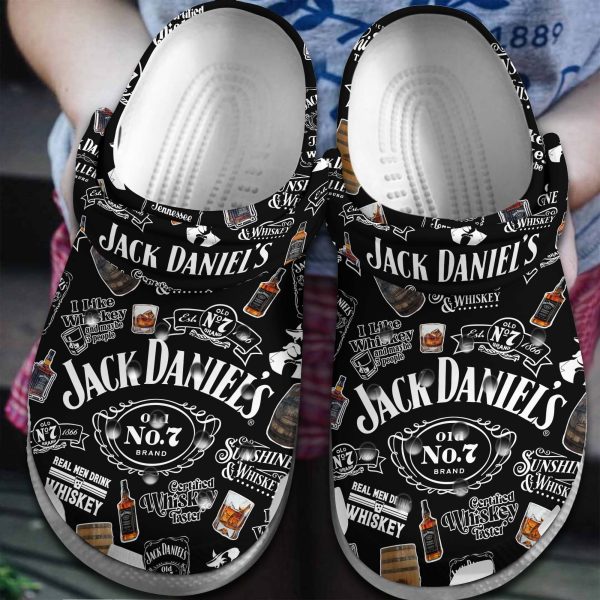 image 380, Real Men Drink Whiskey Crocs, Jack Daniel’s Whiskey Crocs For Alcohol Drink Lovers, Lightweight And Durable for Outdoor Walking!, Durable, Lightweight, Men