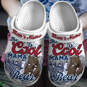 image 407, Personalized The Cool Mama Bear Adult Crocs, Coors Light Beer Non-slip Clogs, Adult, Non-slip, Personalized