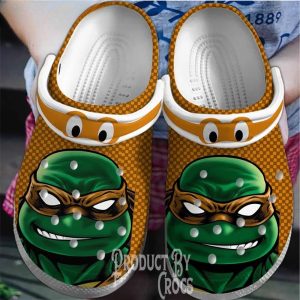 image 46 106, Special Design Ninja Turtle Face Donatello Adult Brown Crocs, Adult, Brown, Special