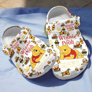 image 46 127, Attractive Design Winne The Pooh Lying Weird White Crocs, Perfect Crocs For You, Unisex, Weird, White