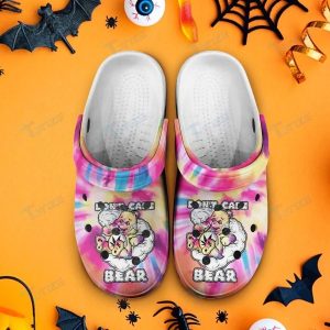image 46 16, Don’t Care Bear Tie Dye Colorful Unisex Crocs, Easy To Clean!, Unisex