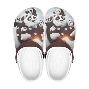 image 46 94, Lovely Little Panda Playing With Kung Fu Panda Soft Sandals Unisex Crocs, Soft, Unisex