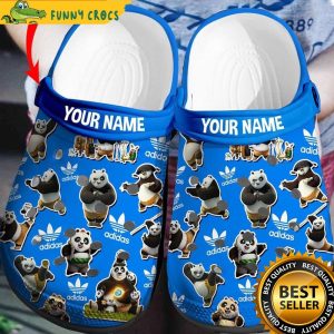 image 46 96, Personalized Kungfu Panda Clogs, Unisex Blue Crocs and Wide-fit Slippers, Blue, Personalized, Wide-fit