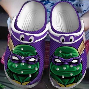 image 46 99, Special Design Ninja Turtle Face Donatello Adult Purple Crocs, Adult, Purple, Special