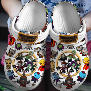 image 488 600×600 1, The Guardians Of The Galaxy Cute Characters Crocs, Cute Non-slip Fuzzy White Clogs, Fuzzy, Non-slip, White