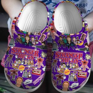 image 499, Stranger Things Friends Don’t Lie Purple Crocs For Men And Women, Order Now for a Special Discount!, Men, Women