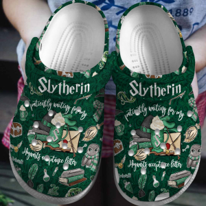 image 522 600×600 1, Special Design Of Breathable And Lightweight Harry Potter Slytherin House Dark Green Crocs, Breathable, Dark Green, Special