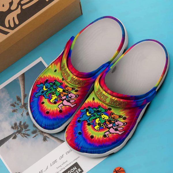 image 530, Make Your Life Colorful, Personalized And Breathable Grateful Dead Tie Dye Pattern Crocs, Quick Delivery Available!, Breathable, Colorful, Personalized