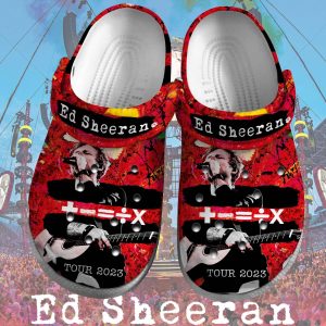 image 544, For Fans, Special Design Durable And Breathable Ed Sheeran Tour 2023 Red Crocs, Fast Shipping!, Breathable, Durable, Red, Special