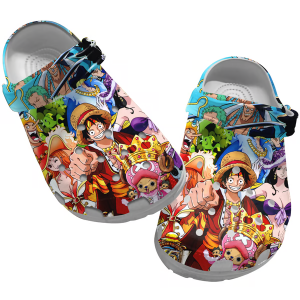 image 613, Crocs One Piece Anime Characters Flip Flops, Lightweight And Soft Clogs, Soft