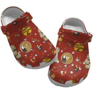 image 616, Crocs Red Spirited Away Anime Non-slip Clogs, Cute And Stylish For Outdoor Play, Cute, Non-slip, Red, Stylish