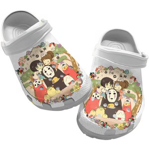 image 618, Adult’s Durable And Stylish Spirited Away Anime Characters White Crocs, Adult, Durable, Stylish, White