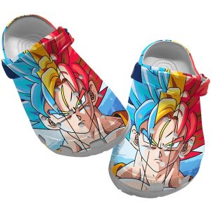 image 634, Breathable And Water-Resistant Super Saiyan Dragon Ball Anime Crocs, Perfect for Men!, Breathable, Water-Resistant