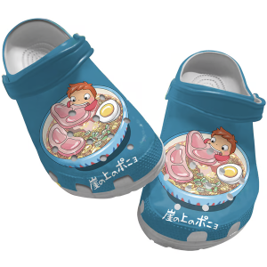 image 641, Stylish And Comfort Fantastic Anime Ponyo Blue Crocs, Blue, Comfort, Stylish