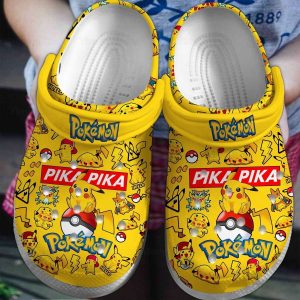 image 70 2, Cute Pika Pika Pokemon Ball Anime Yellow Crocs For Anime Fans, Cute, Yellow