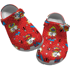 image 710, Dynamic Design Of Soft And Lightweight Marvel Spiderman Red Crocs, Red, Soft