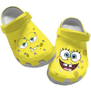 image 749, Unisex Funny Spongebob Squarepants Yellow Crocs Brighten Up Your Day, Funny, Unisex, Yellow