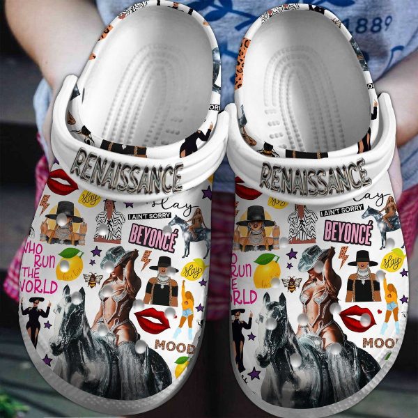 image 94 3, For Fans, Durable And Breathable Music Star Singer Beyonce Renaissance Crocs, Order Now for a Special Discount!, Breathable, Durable