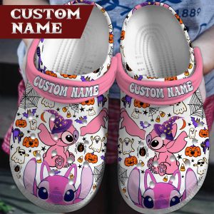 image 98 1, Personalized Adorable Disney Angel Halloween Pink Crocs For Kids And Adults, Easy To Clean!, Adult, Kids, Personalized, Pink
