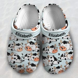 image 3 1, Personalized Lazy Dairy Cow Crocs For Women, Personalized, Women