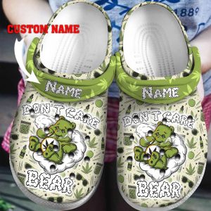 mk scaled 1, Light Green Don’t Care Bear With Cloud Unisex Crocs, Easy To Clean!, Unisex