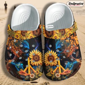 sunflower skull hippie tree dream tie dye crocs shoes 1 pcjvph