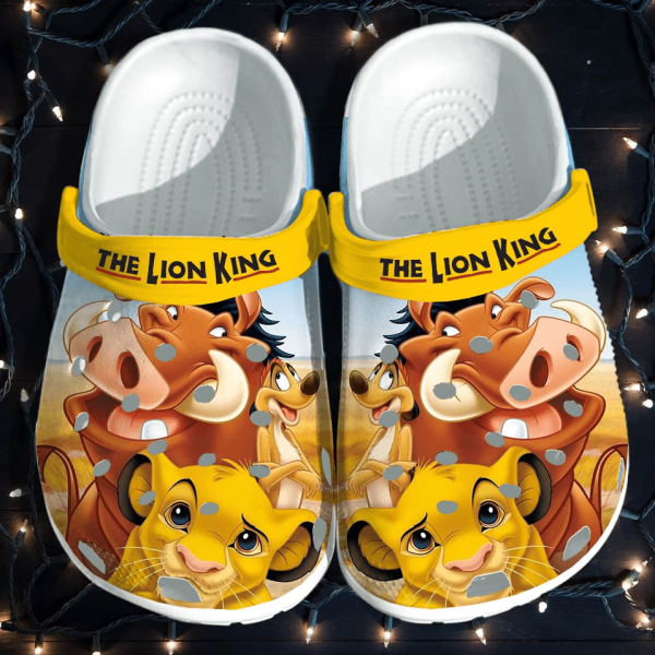 the lion king crocs clog shoes sportwearmerch exclusive izlrc, The Lion King With Pumbaa Comfort Adult Crocs, Cute Design Foot Wear, Adult, Comfort