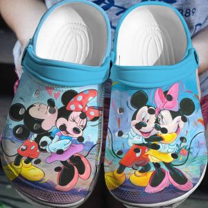 walking with mickey and minnie 3d clog shoes by crocs fun and comfort combined 9631 lw9cn, Sweet Couple Mickey Mouse & Mini Mouse Classic Adult Clogs, Let’s Try This!, Adult, Classic