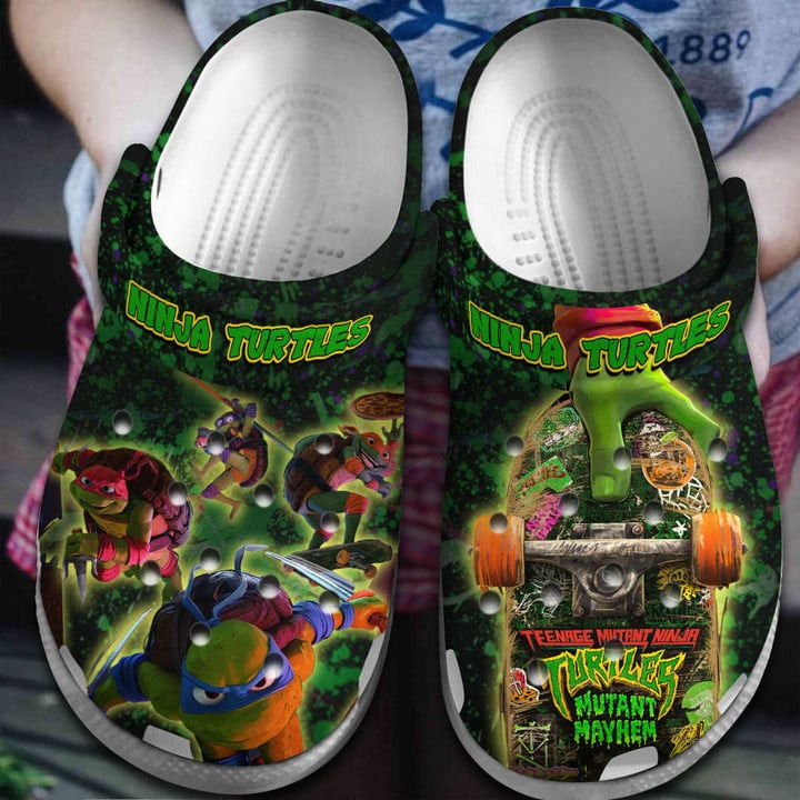 0x720@1687331066651, Mutant Mayhem Teenage Mutant Ninja Turtles Unisex Dark Green Crocs, Dark Green, Unisex