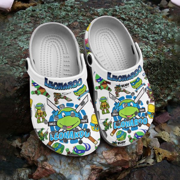 GSU2006338 mockup 3, Teenage Mutant Ninja Turtles White Comfort Crocs For Men And Women, Comfort, White