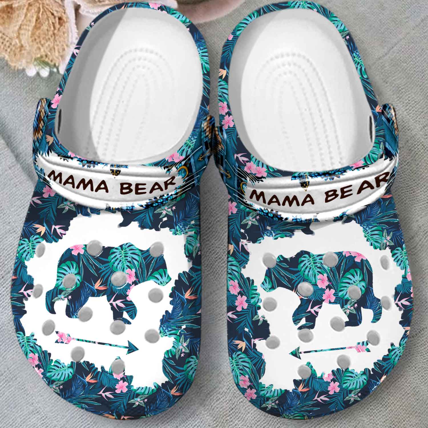 breathable lightweight and non slip flower mama bear mothers day life crocs safe for outdoor walking iutdl