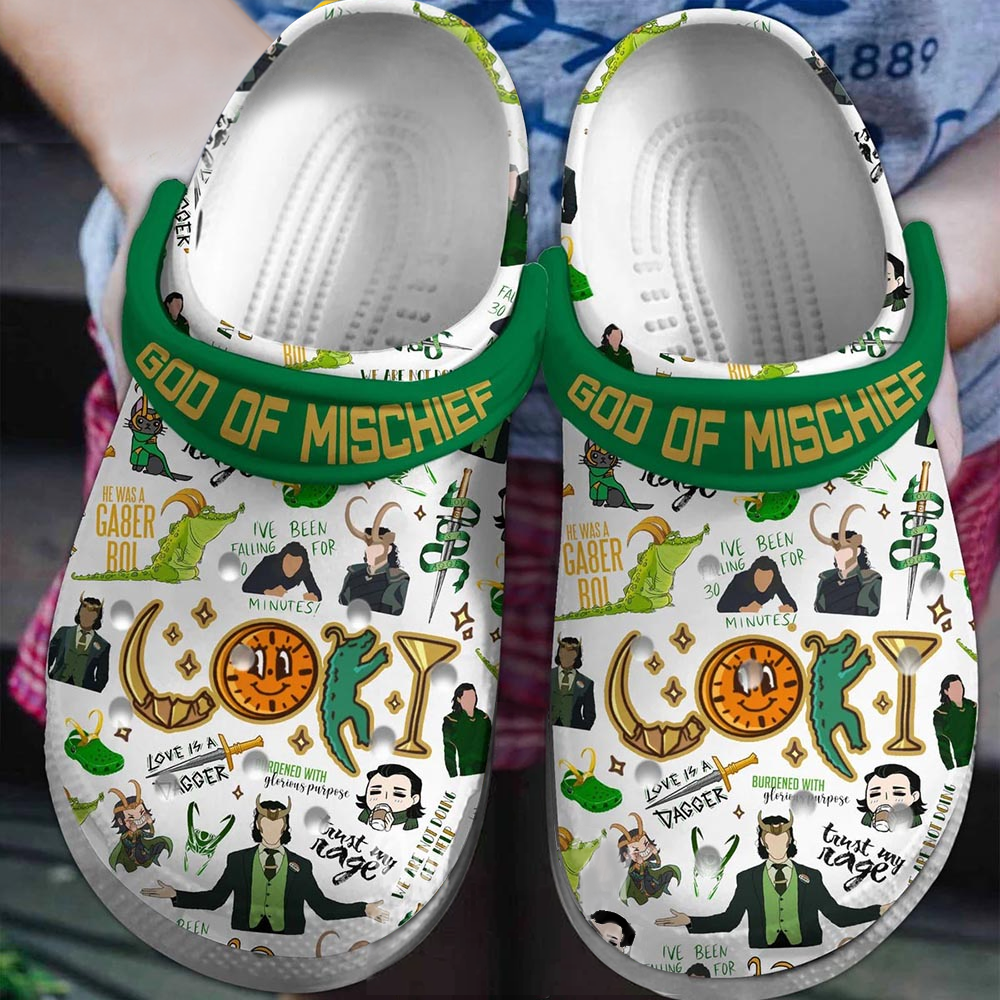 classic lightweight and non slip god of mischief art crocs quick delivery available ntpgu