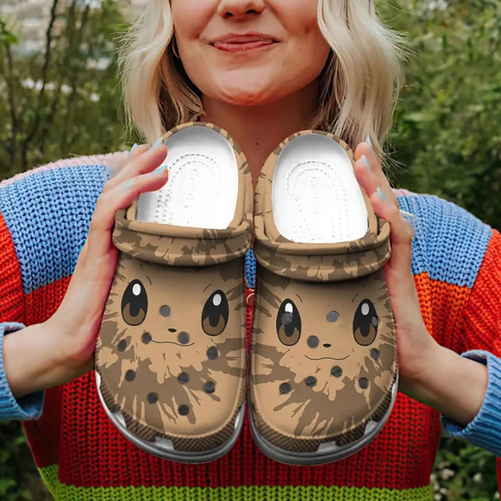 durable lightweight and non slip eevee face crocs easy to clean yqezv
