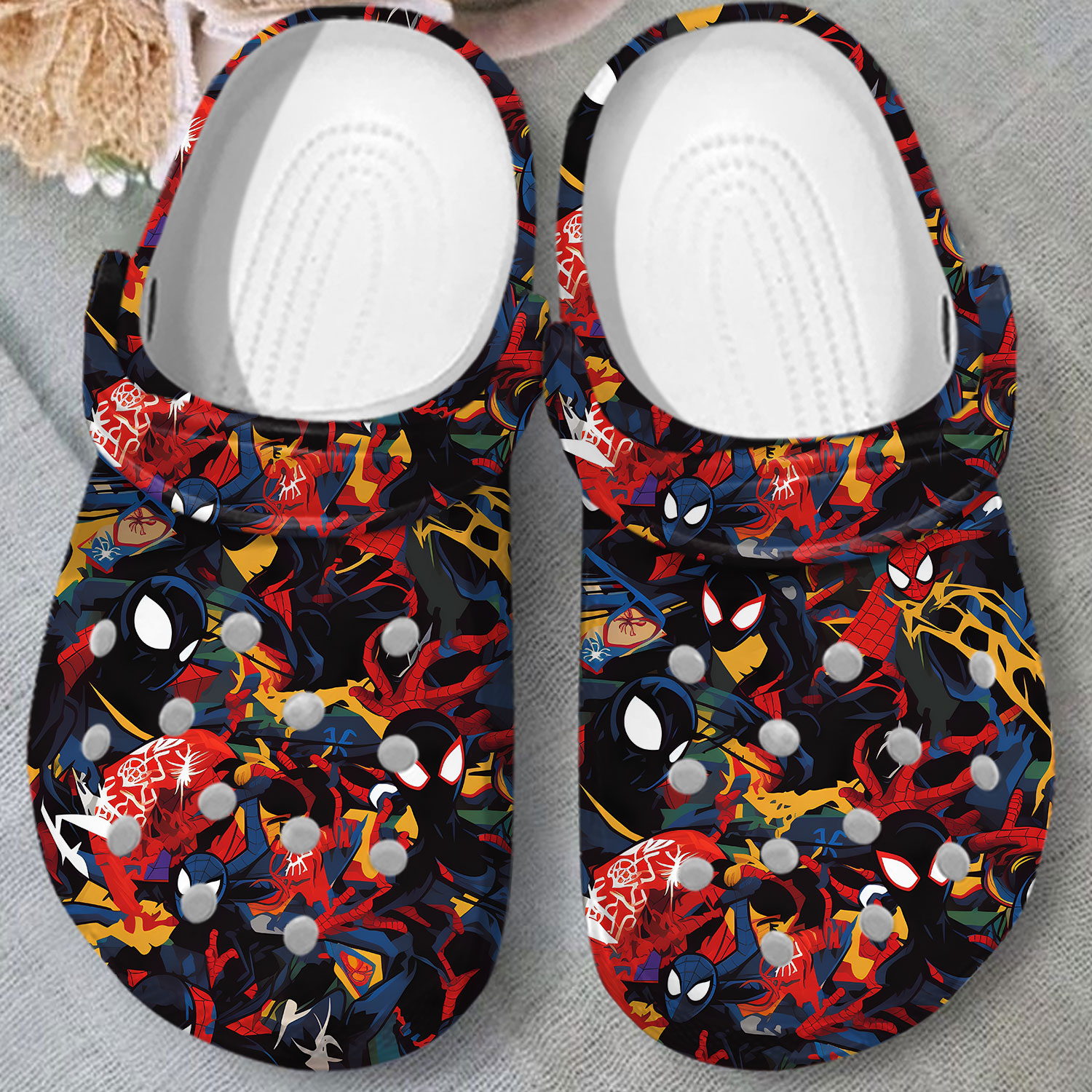 durable lightweight and non slip evil spider man crocs easy to clean 2bc9w