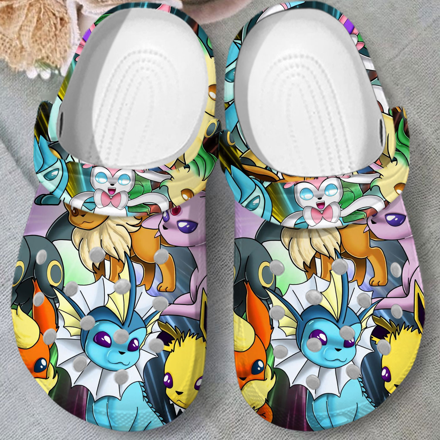 make your life colorful breathable and water resistant eevee collection crocs fast shipping pk82l