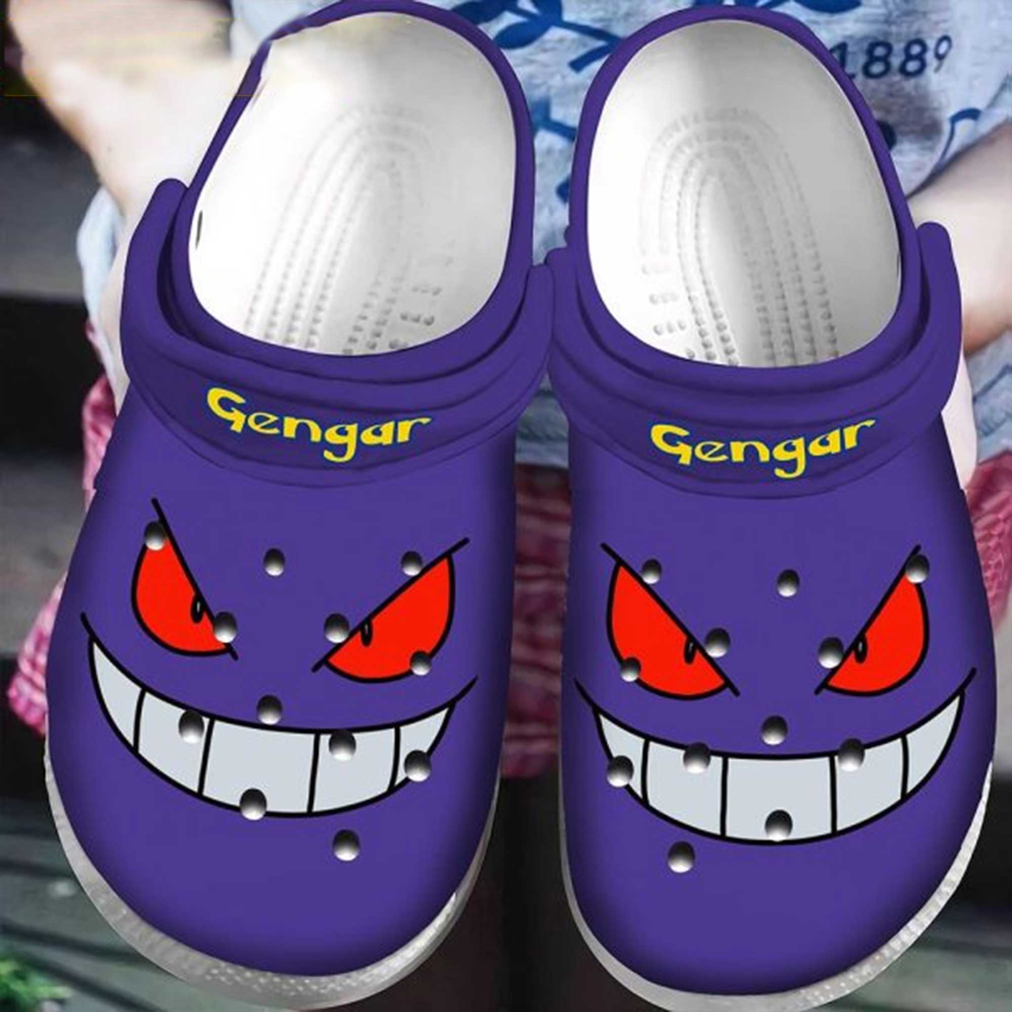 special design durable and non slip gengar face crocs quick delivery available bzwlk