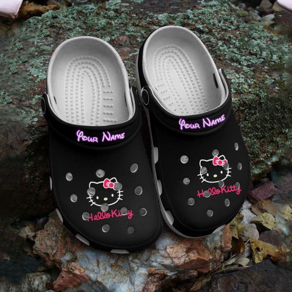 GSU1701413custom mockup 2, Refresh Your Style With Our Exclusive Hello Kitty Black Crocs, Size 8, Fast Shipping & 24/7 Support!, Black, Exclusive, Size 8