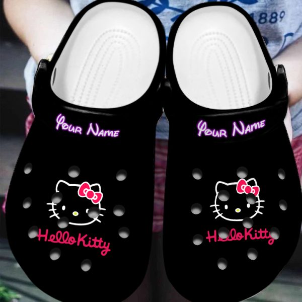 GSU1701413custom mockup 3, Refresh Your Style With Our Exclusive Hello Kitty Black Crocs, Size 8, Fast Shipping & 24/7 Support!, Black, Exclusive, Size 8