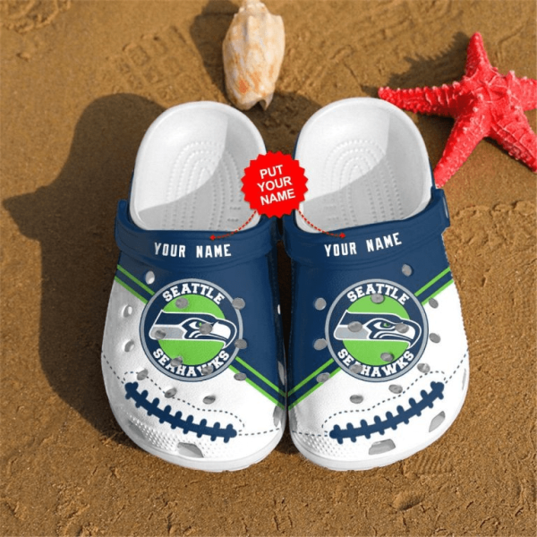 image 78, Personalized Seattle Seahawks NFL Classic Crocs, Fast Shipping Available, Classic, Personalized