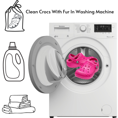 Clean Crocs With Fur In Washing Machine