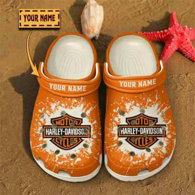non slip and breathable harley davidson orange crocs perfect clogs for motor lovers q1qwp
